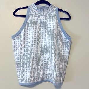 Sioni Blue Halter Sweater